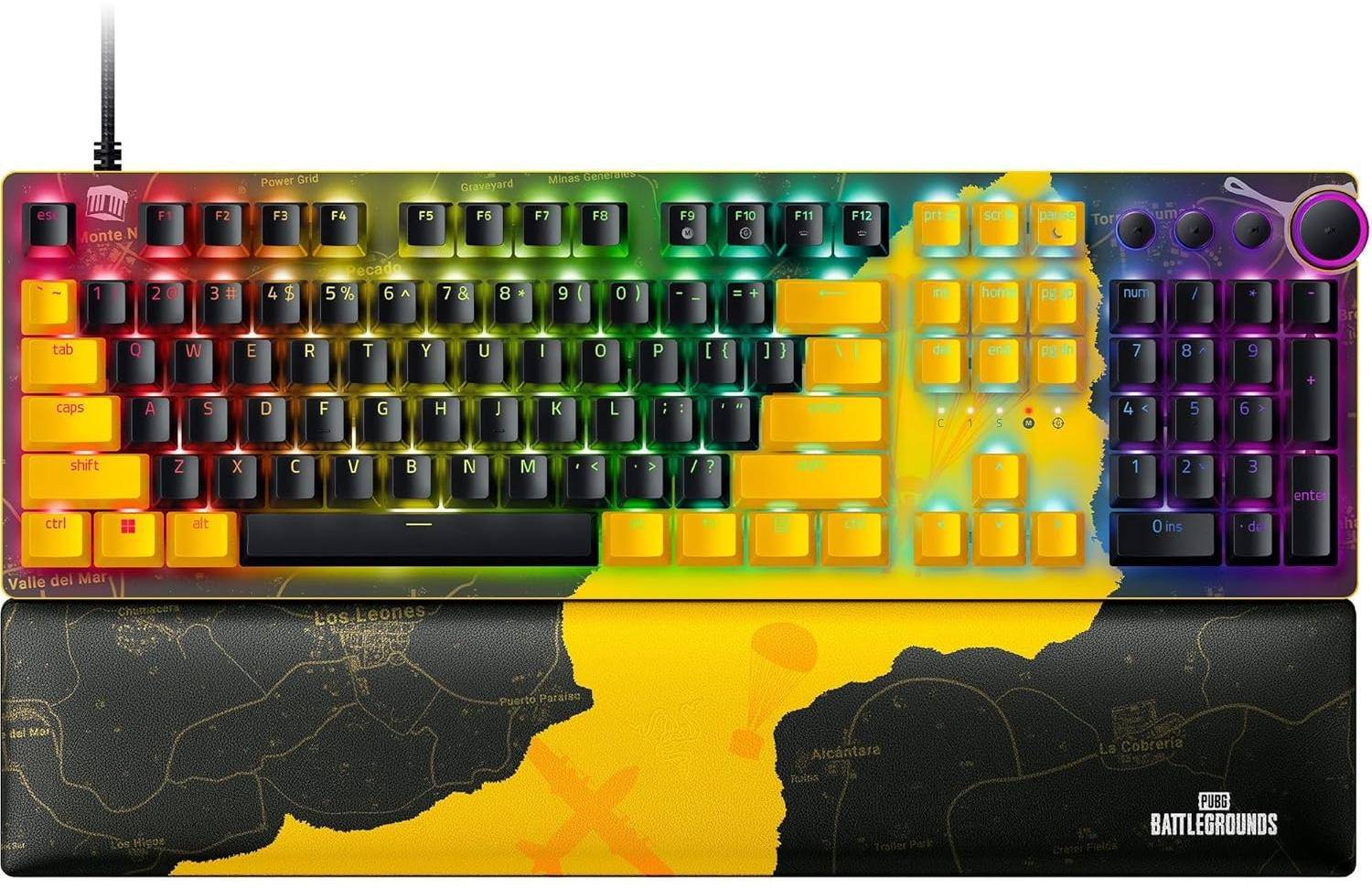 Razer Huntsman V2 - Optical Gaming Keyboard - PUBG: Battlegrounds Edition (Linear Optical Switch) - World Packaging zoom image