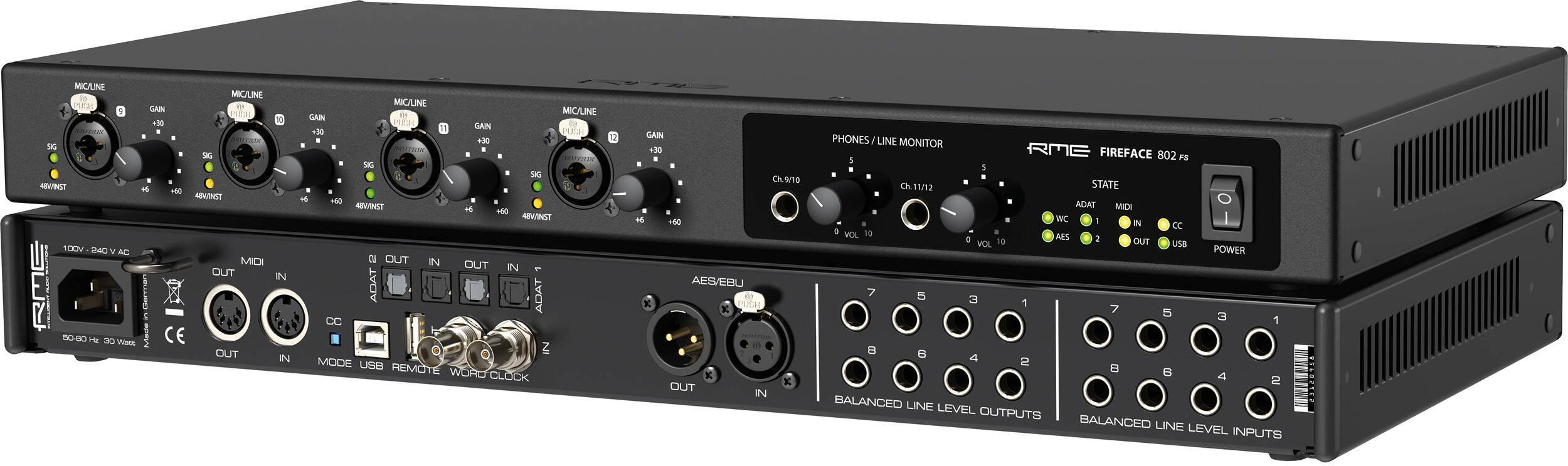 RME Fireface 802 FS 60-Channel USB-B Audio/MIDI Interface zoom image