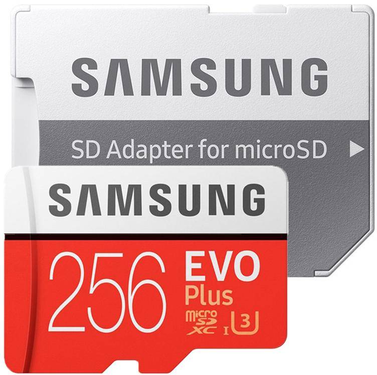 Samsung 256gb Evo Plus  Microsd Card Mb-mc256ga/in 100 Mb/s With Adapter zoom image