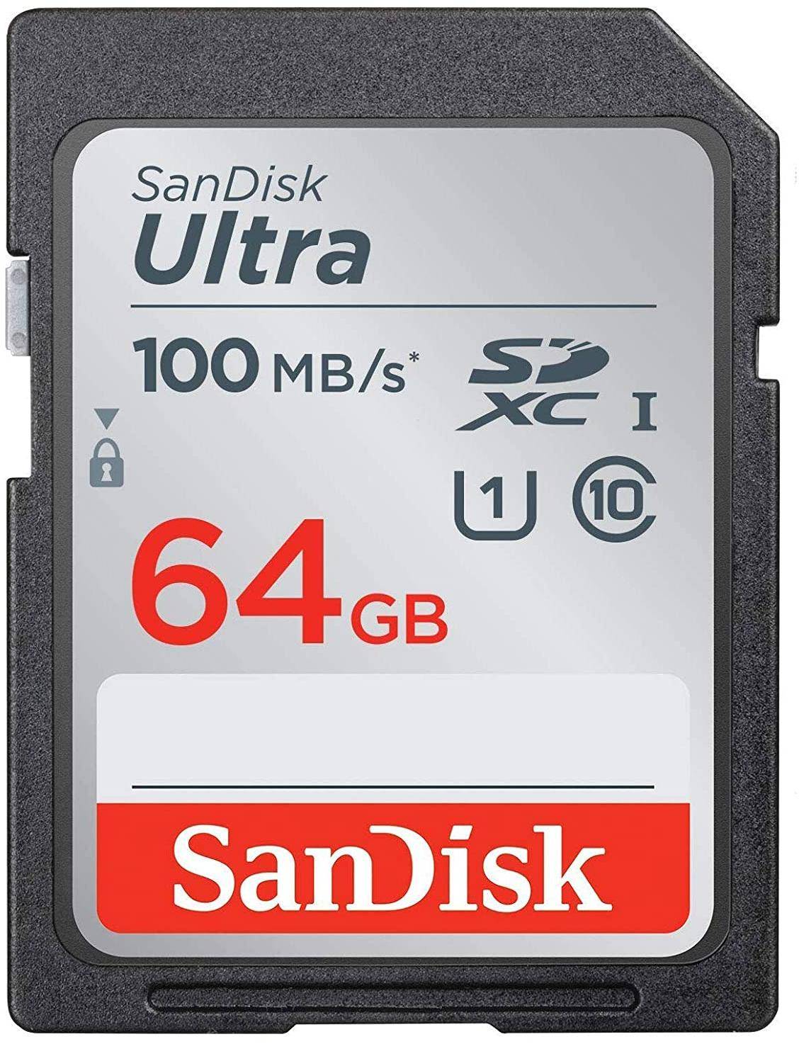 Sandisk ultra 64gb Sdxc uhs-i 100mb/s C10 u1 Full Hd Memory Card (sdsdunr-064g-gn6in) zoom image