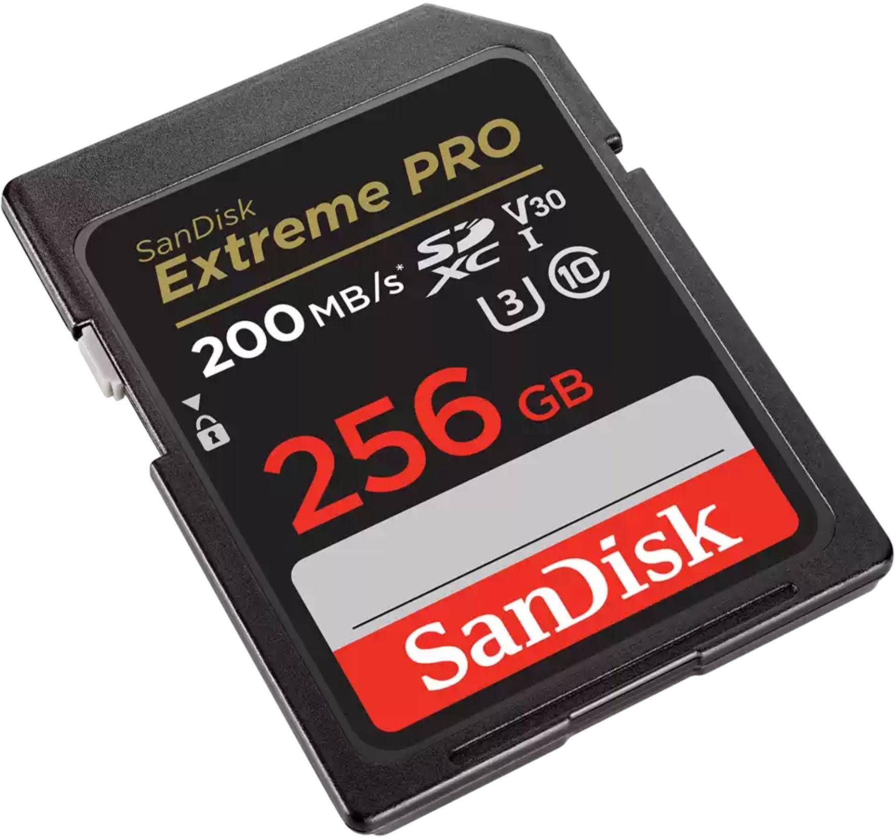 SanDisk Extreme Pro SDXC 256 GB SDHC Class 10 200 MB/s Memory Card zoom image