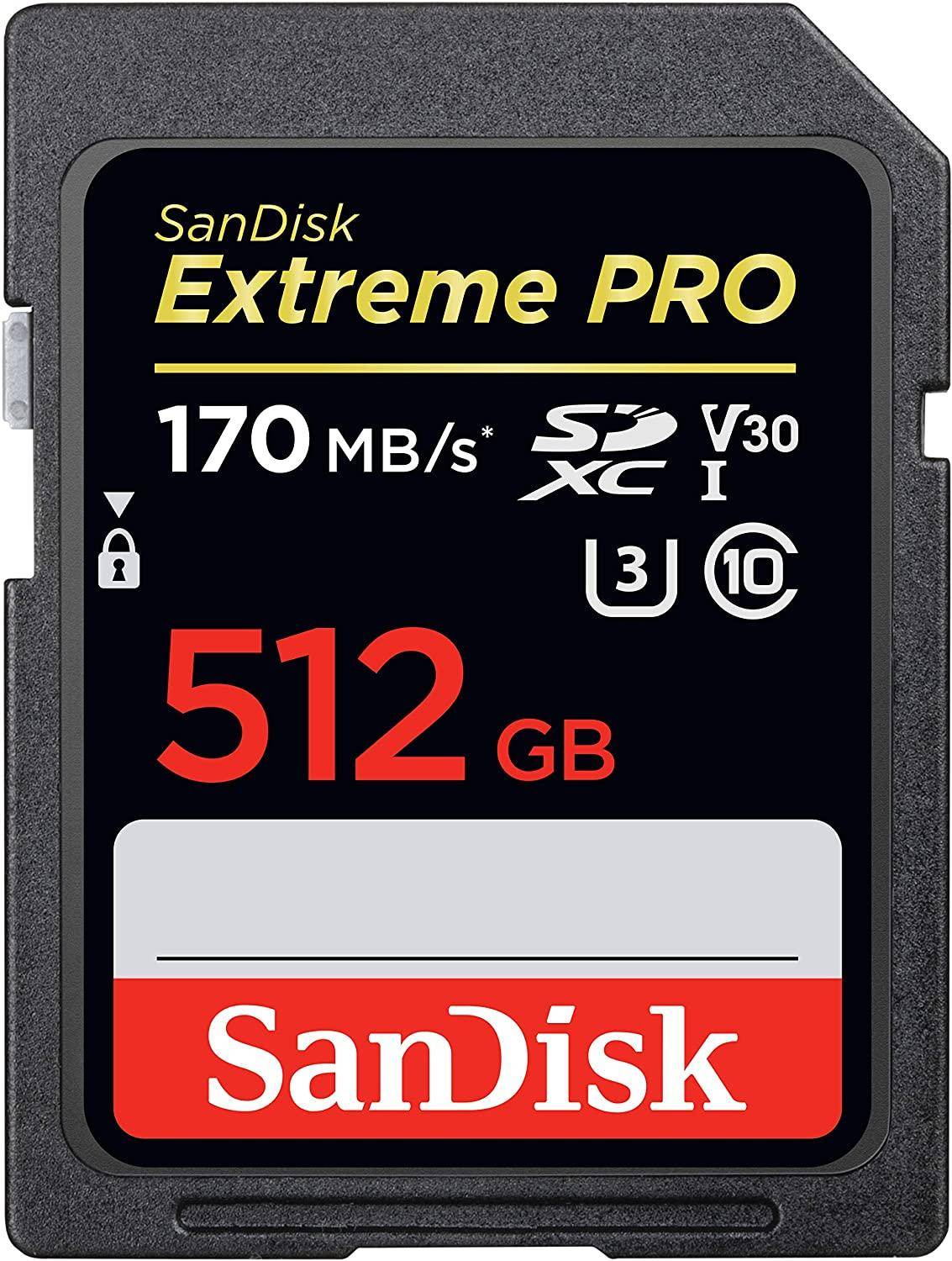 Sandisk 512gb Extreme Pro Sdxc uhs-i Card (sdsdxxy-512g-gn4in) zoom image