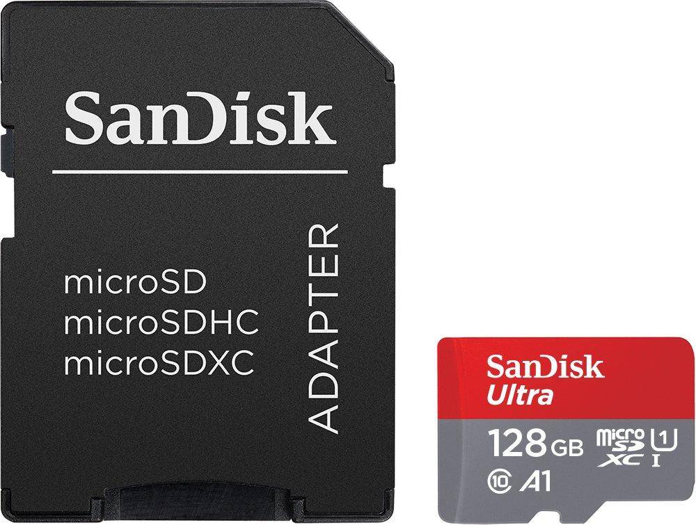 Sandisk 128gb Class 10 Microsdxc Memory Card With Adapter (sdsquar-128g-gn6ma) zoom image