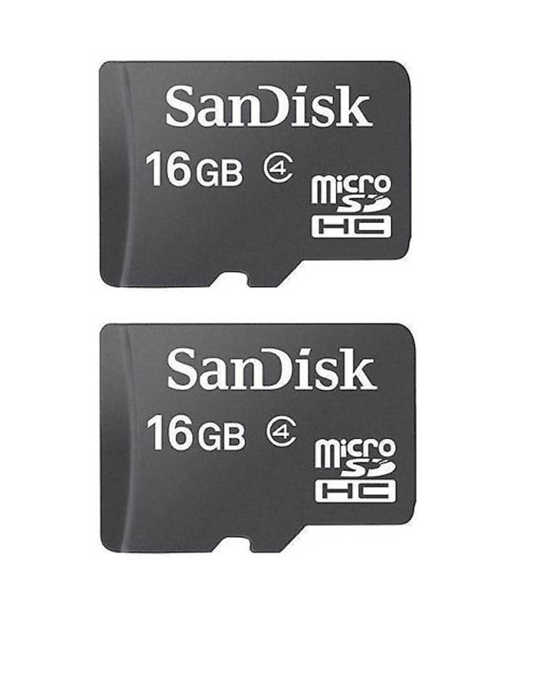 Sandisk 16 Gb Class 4 Micro Sd Memory Card(combo Of 2 Pcs) zoom image