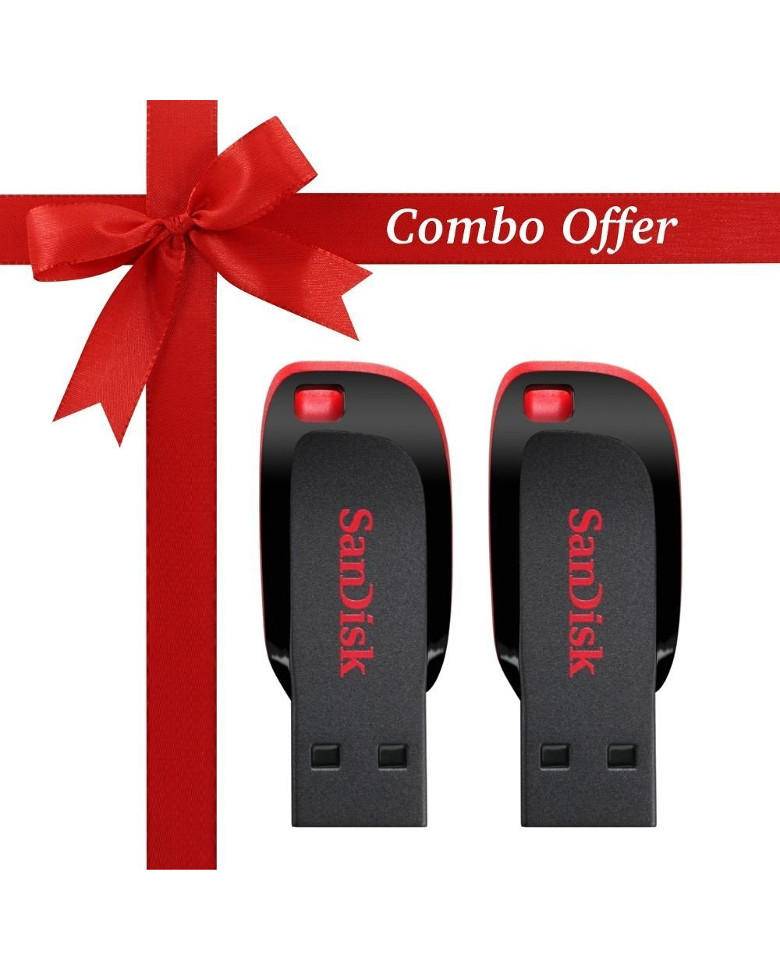 Sandisk Cruzer Blade 16gb usb 2.0 Pen Drive (pack Of 2) zoom image