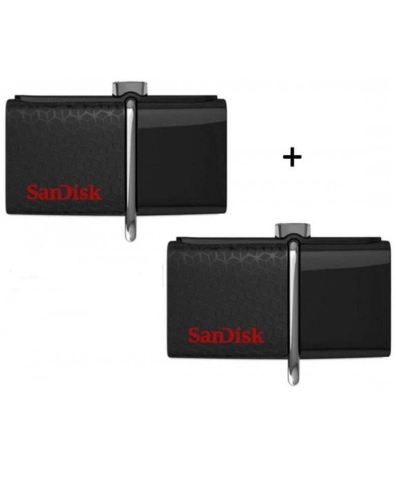 Sandisk ultra Dual Otg 16gb usb 3.0 Pen Drive / Flash Drive (combo Of 2 Pcs) zoom image