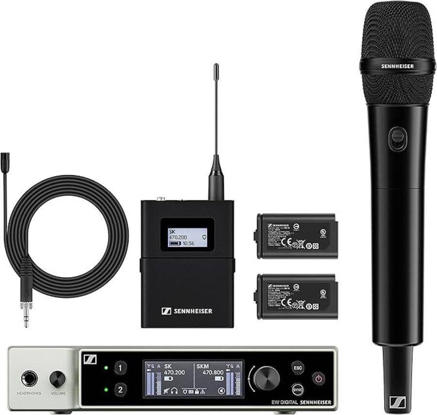 Sennheiser Ew-dx Mke 2 / 835-s Set Digital Combo Wireless System With Omni Lavalier And Handheld Mic zoom image