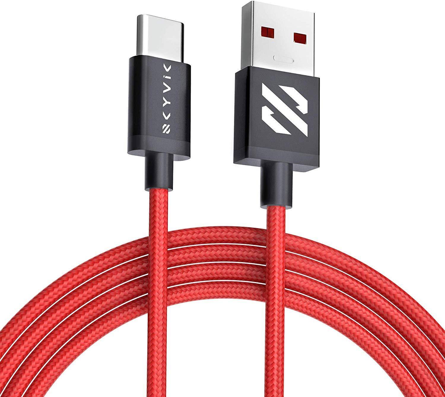 Skyvik Blaze Nylon Braided type C Dash Charging Cable zoom image