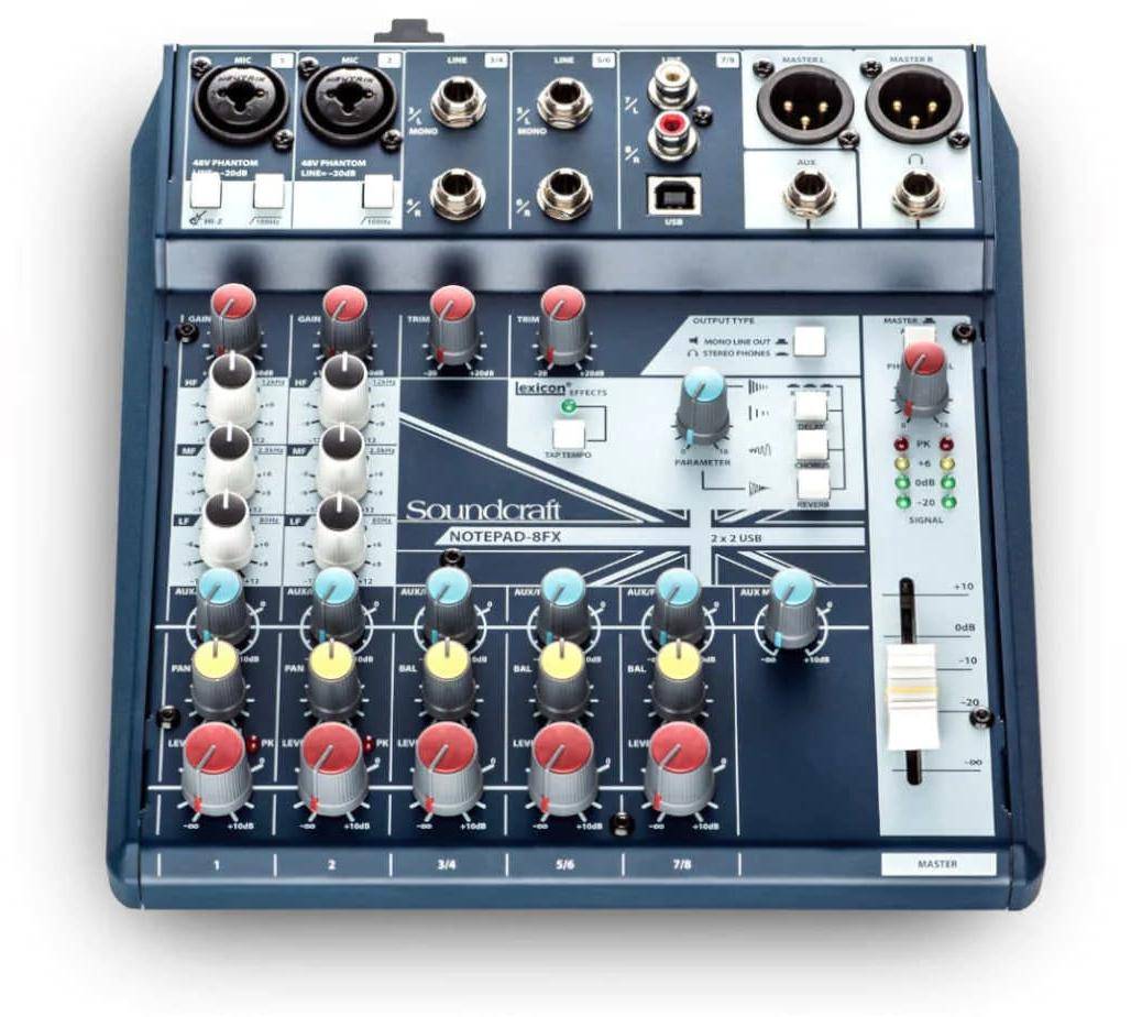 Soundcraft Notepad 8fx Analog Digital Mixer zoom image