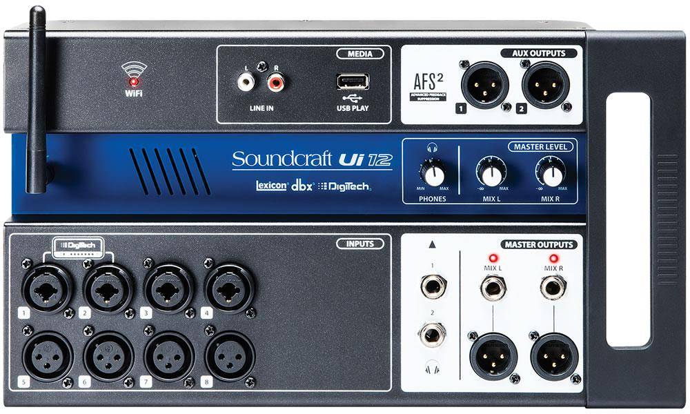 Soundcraft ui-12 Digital Mixer With Wi-fi Router zoom image