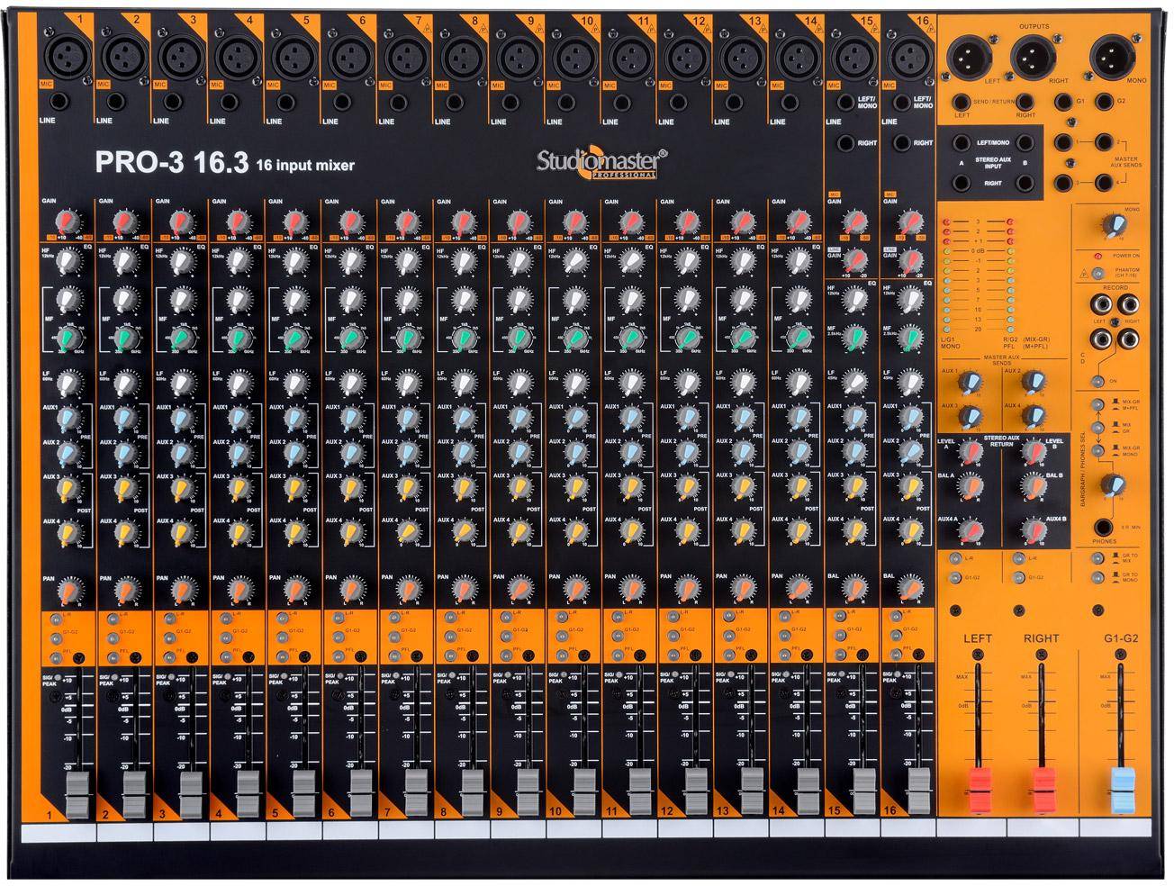 Studiomaster Pro 16.3 16 channel mixer zoom image