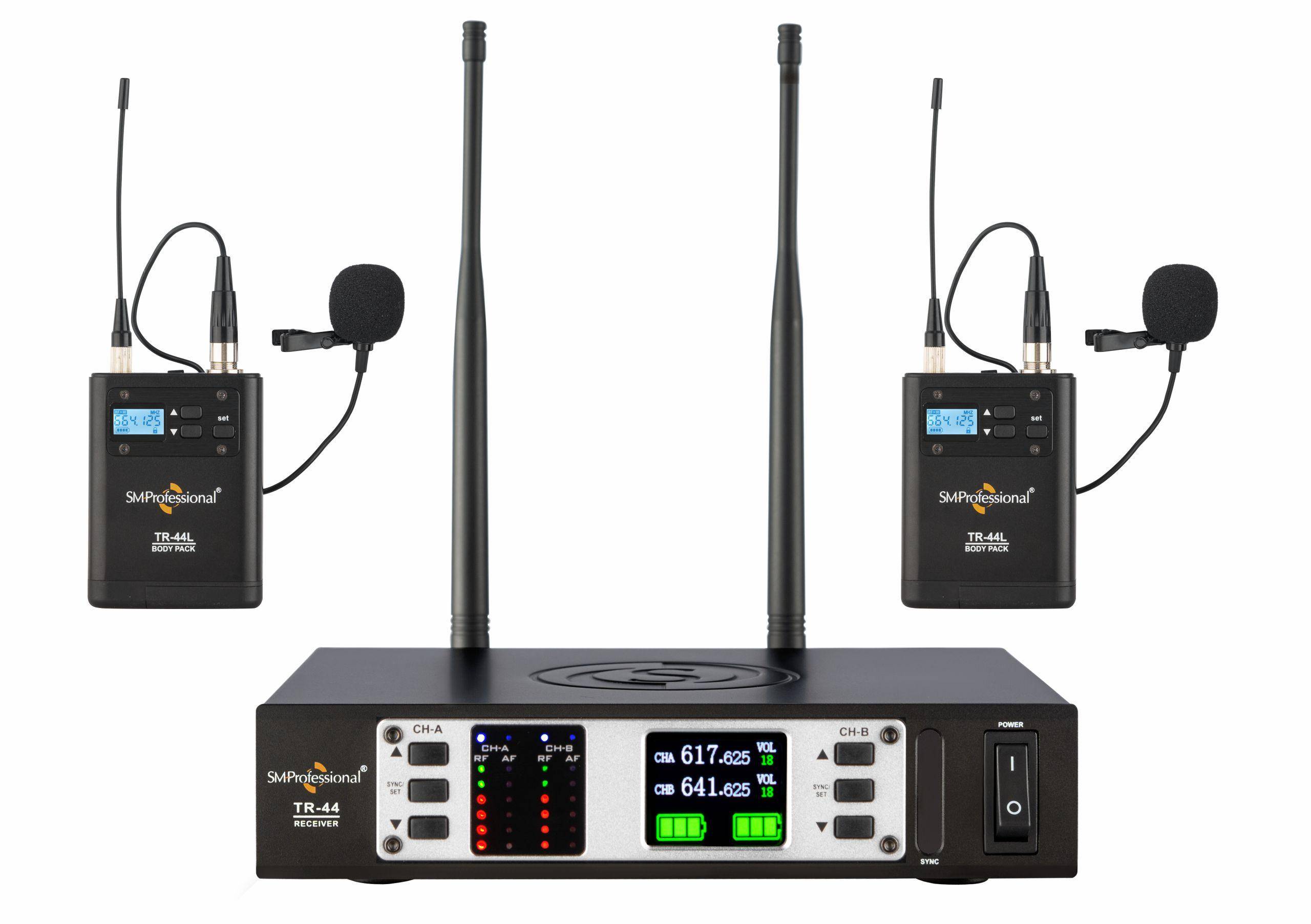 Studiomaster Professional TR 44 LL Dual Lapel Microphone zoom image