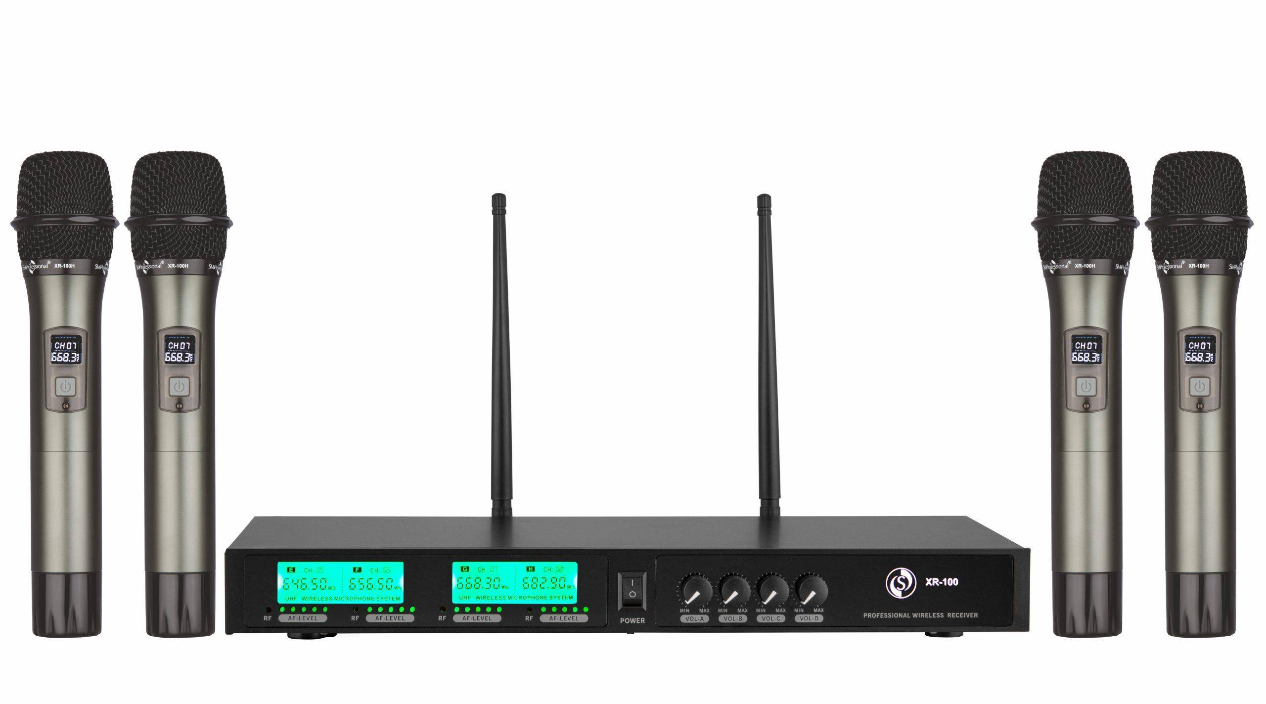 Studiomaster XR 100 4H 4 Hand Wireless Microphone Set zoom image