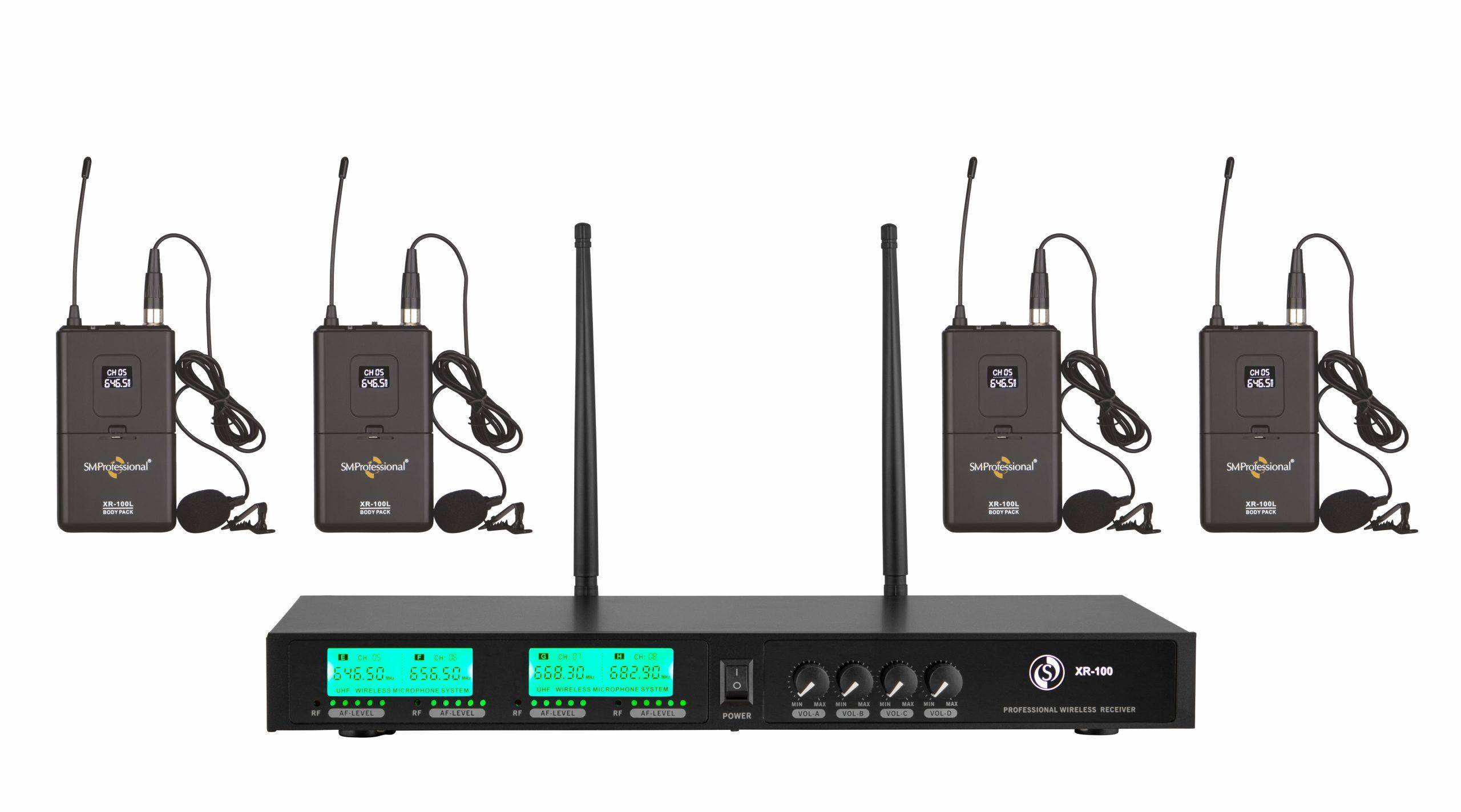 Studiomaster XR 100 4L 4 Lapel Microphones Set zoom image