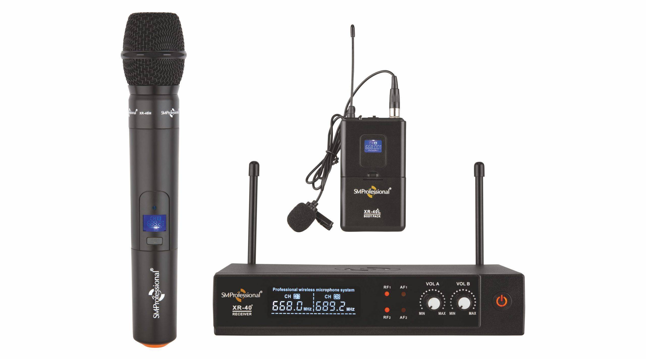 Studiomaster XR40HL Dual UHF Wireless Microphone System zoom image