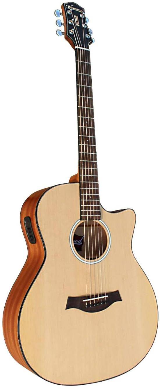 Westwood Ga-10e Grand Concert Cutaway Electro-acoustic Guitar - Natural zoom image