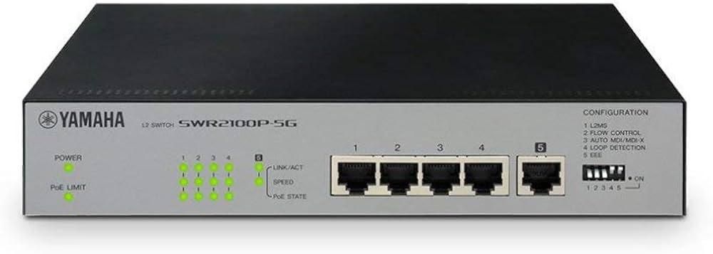 Yamaha Swr2100p 5g 5-port L2 Network Switch, With Poe zoom image