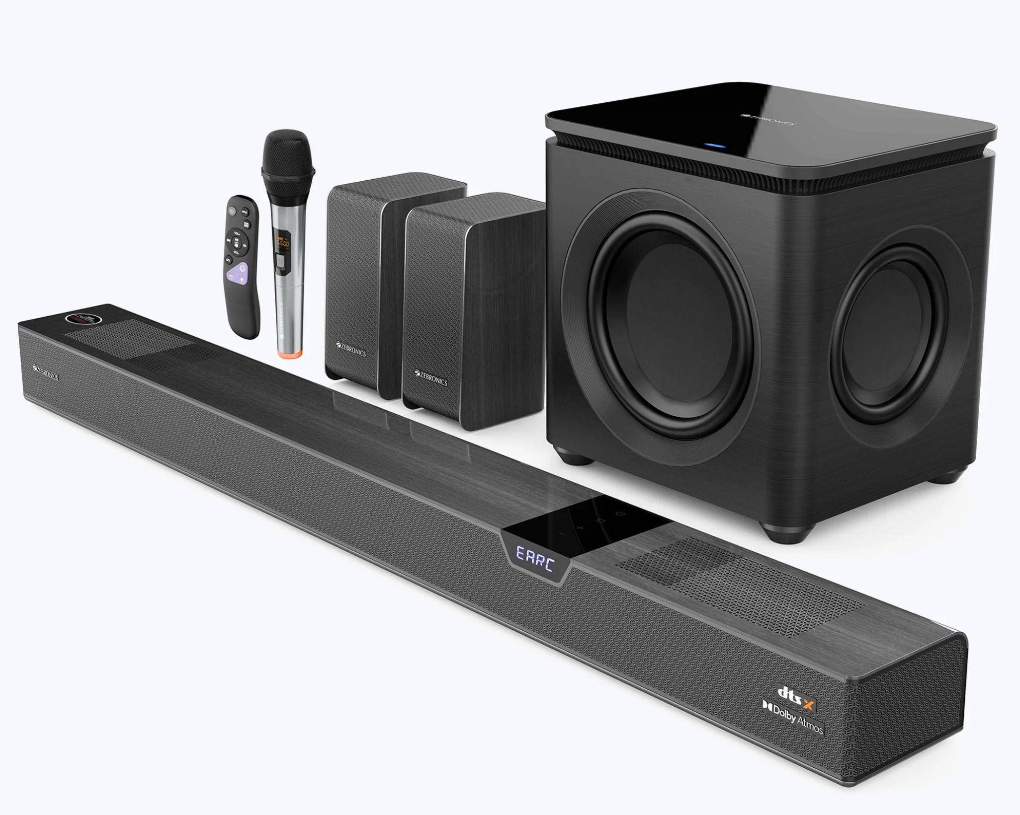 ZEBRONICS Juke Bar 10000 Wireless Subwoofer & Satellite 1100 W Bluetooth Soundbar zoom image