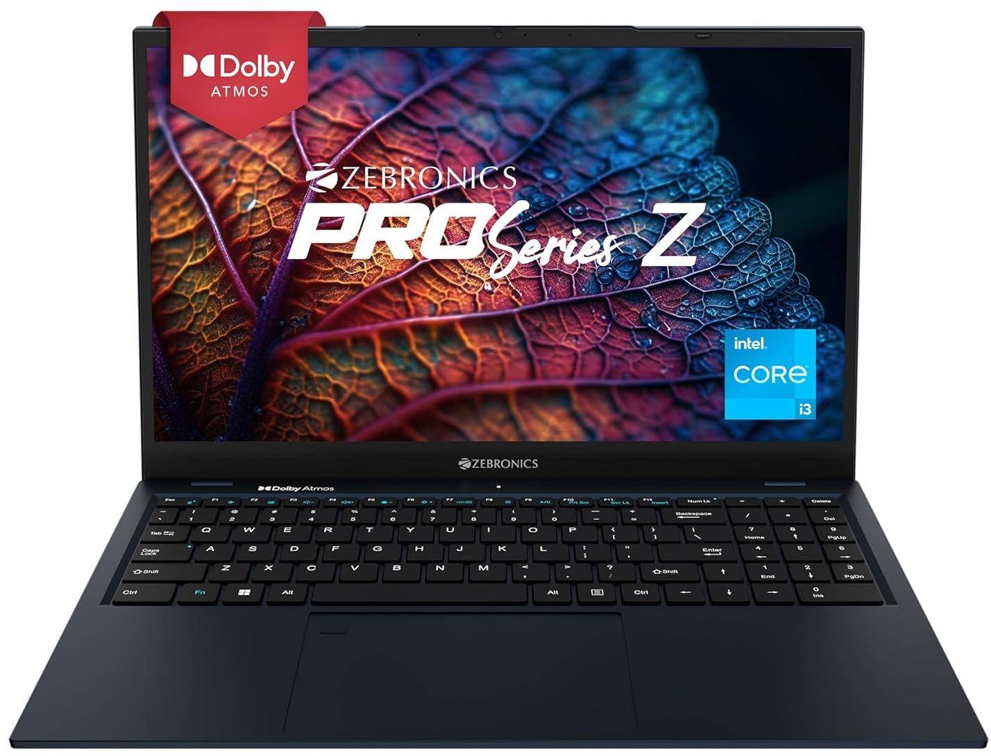 ZEBRONICS PRO Series Z NBC 3S, Intel Core 12th Gen i3 Processor 8GB RAM & 512GB SSD Laptop zoom image