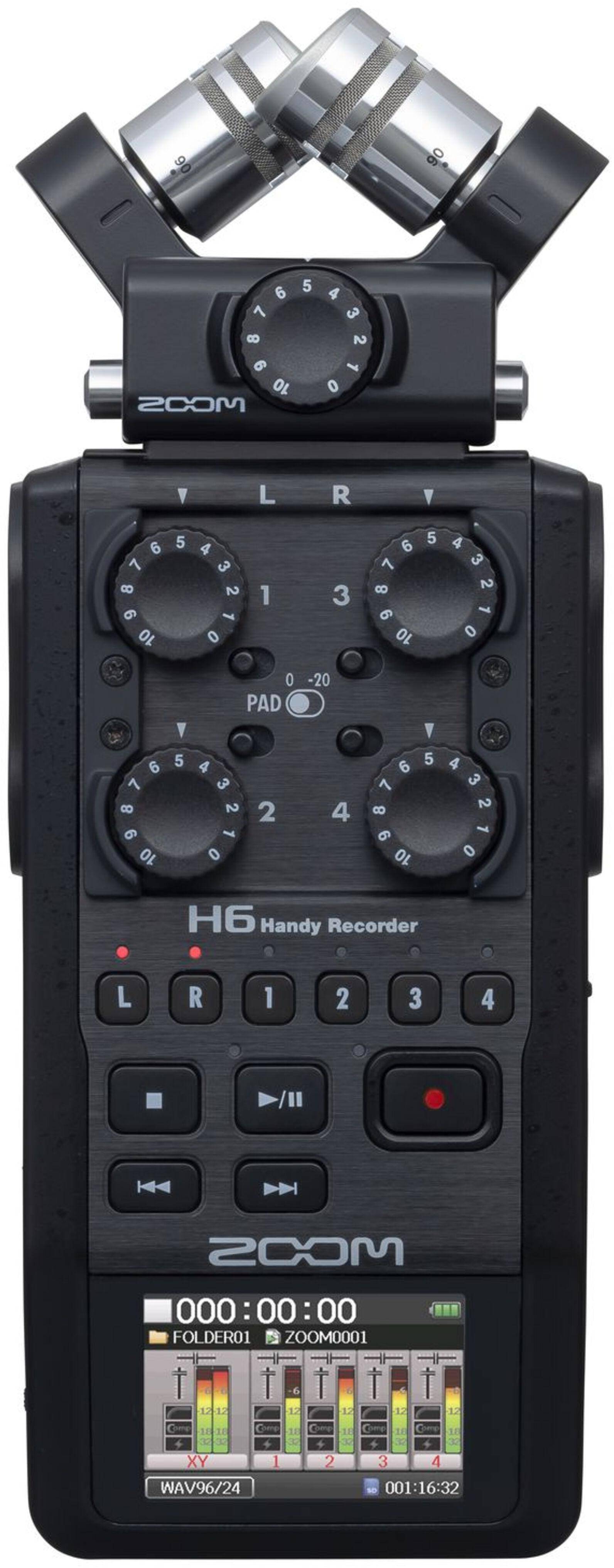 Zoom H6 All Black Portable Handy Recorder zoom image