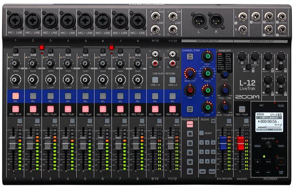 Zoom LiveTrak L-12 12-Channel Digital Mixer zoom image